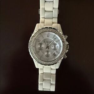 Michael Kors White and Silver Women's Watch
